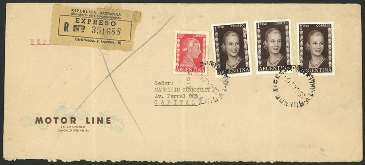 Lot 1075 - Argentina postal history - Guillermo Jalil - Philatino Auction # 2523 ARGENTINA: General auction with material of all periods, including rarities Lot 1075 - Argentina postal history - Guillermo Jalil - Philatino Auction # 2523 ARGENTINA: General auction with material of all periods, including rarities