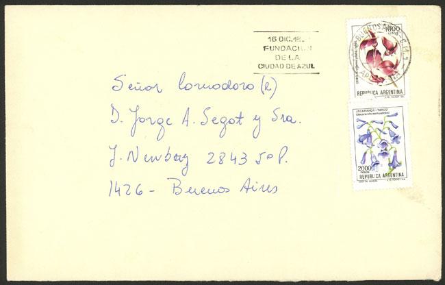Lot 1102 - Argentina postal history - Guillermo Jalil - Philatino Auction # 2523 ARGENTINA: General auction with material of all periods, including rarities Lot 1102 - Argentina postal history - Guillermo Jalil - Philatino Auction # 2523 ARGENTINA: General auction with material of all periods, including rarities