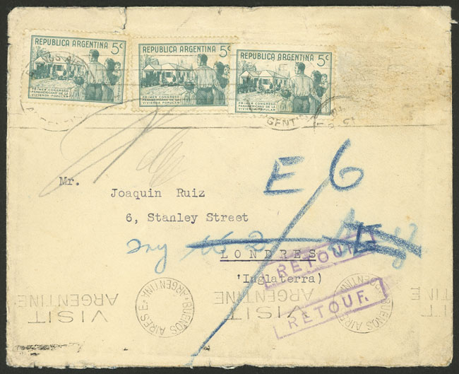 Lot 1055 - Argentina postal history - Guillermo Jalil - Philatino Auction # 2523 ARGENTINA: General auction with material of all periods, including rarities Lot 1055 - Argentina postal history - Guillermo Jalil - Philatino Auction # 2523 ARGENTINA: General auction with material of all periods, including rarities