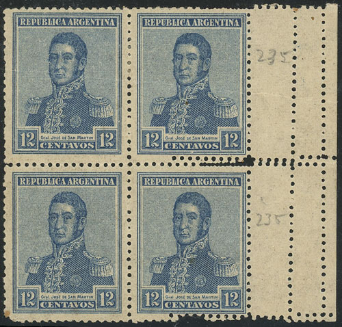 Lot 287 - Argentina general issues -  Guillermo Jalil - Philatino Auction # 2523 ARGENTINA: General auction with material of all periods, including rarities