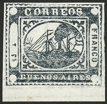 Lot 26 - Argentina BARQUITO -  Guillermo Jalil - Philatino Auction # 2523 ARGENTINA: General auction with material of all periods, including rarities