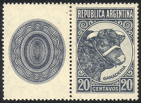 Lot 452 - Argentina general issues -  Guillermo Jalil - Philatino Auction # 2523 ARGENTINA: General auction with material of all periods, including rarities