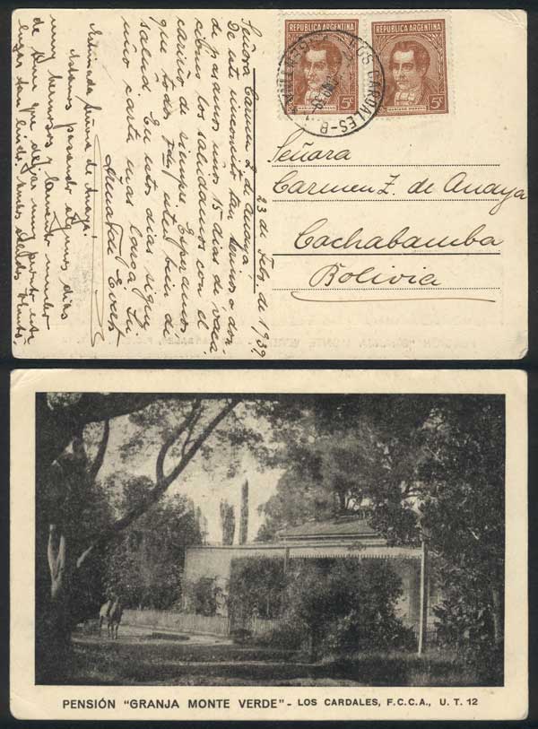Lot 641 - Argentina postal history - Guillermo Jalil - Philatino Auction # 2524 ARGENTINA: Lot 641 - Argentina postal history - Guillermo Jalil - Philatino Auction # 2524 ARGENTINA: