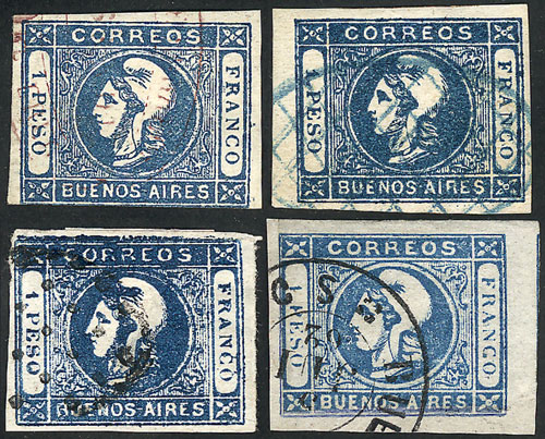 Lot 11 - Argentina cabecitas - Guillermo Jalil - Philatino Auction # 2524 ARGENTINA: Lot 11 - Argentina cabecitas - Guillermo Jalil - Philatino Auction # 2524 ARGENTINA: