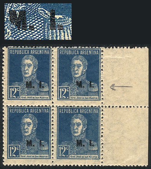 Lot 580 - Argentina official stamps - Guillermo Jalil - Philatino Auction # 2524 ARGENTINA: Lot 580 - Argentina official stamps - Guillermo Jalil - Philatino Auction # 2524 ARGENTINA: