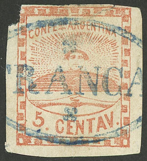 Lot 21 - Argentina confederation - Guillermo Jalil - Philatino Auction # 2525 ARGENTINA: Lot 21 - Argentina confederation - Guillermo Jalil - Philatino Auction # 2525 ARGENTINA: