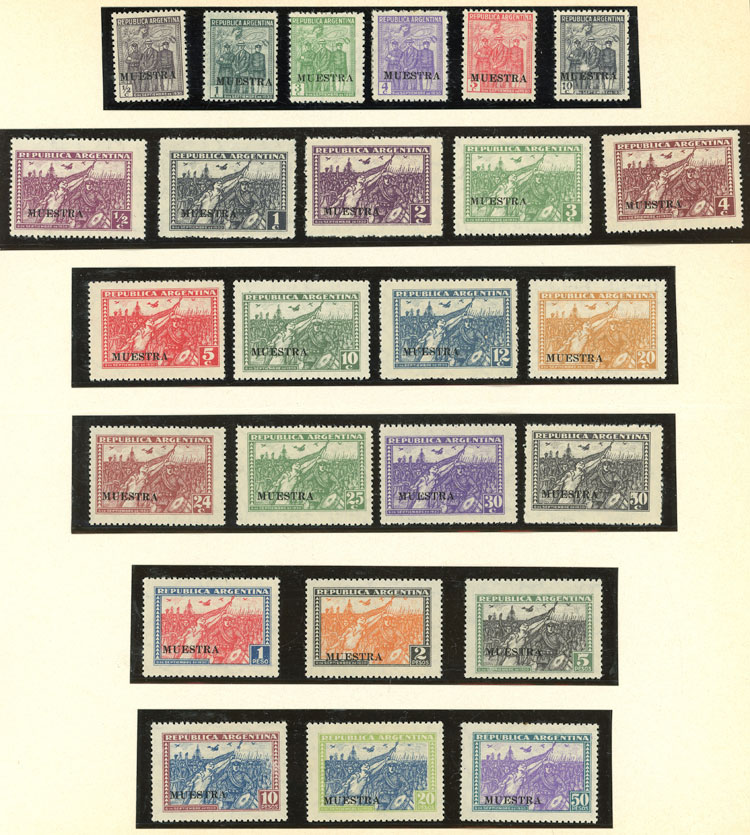 Lot 58 - Argentina general issues -  Guillermo Jalil - Philatino Auction # 2526 ARGENTINA: Special July auction