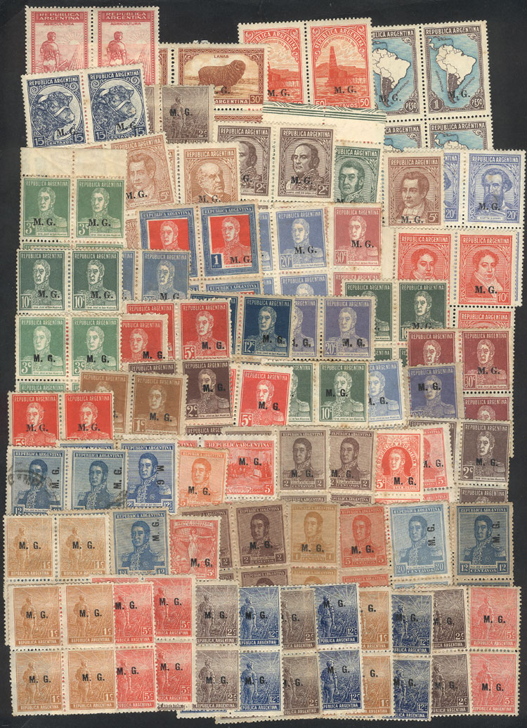 Lot 941 - Argentina OFFICIAL STAMPS - LOTS -  Guillermo Jalil - Philatino Auction # 2527 ARGENTINA: General auction with material of all periods, including rarities
