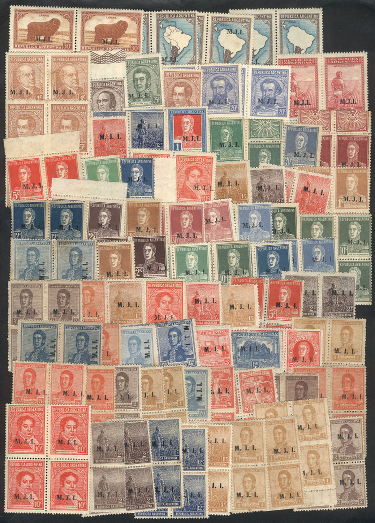 Lot 937 - Argentina OFFICIAL STAMPS - LOTS -  Guillermo Jalil - Philatino Auction # 2527 ARGENTINA: General auction with material of all periods, including rarities
