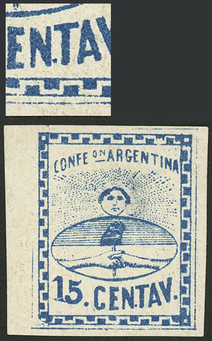 Lot 60 - Argentina confederation -  Guillermo Jalil - Philatino Auction # 2527 ARGENTINA: General auction with material of all periods, including rarities