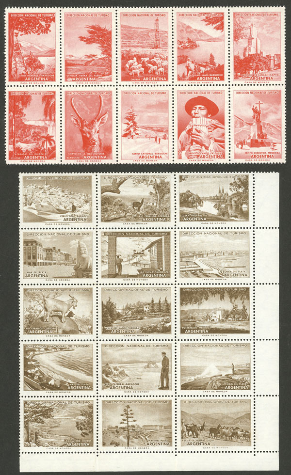 Lot 1110 - Argentina cinderellas -  Guillermo Jalil - Philatino Auction # 2527 ARGENTINA: General auction with material of all periods, including rarities