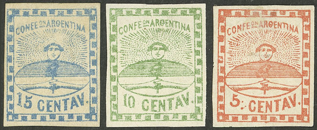 Lot 53 - Argentina confederation -  Guillermo Jalil - Philatino Auction # 2527 ARGENTINA: General auction with material of all periods, including rarities