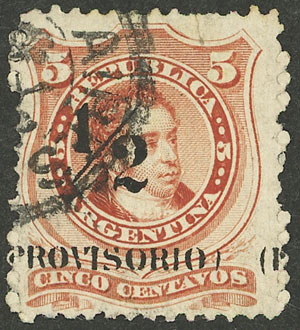 Lot 190 - Argentina general issues -  Guillermo Jalil - Philatino Auction # 2527 ARGENTINA: General auction with material of all periods, including rarities