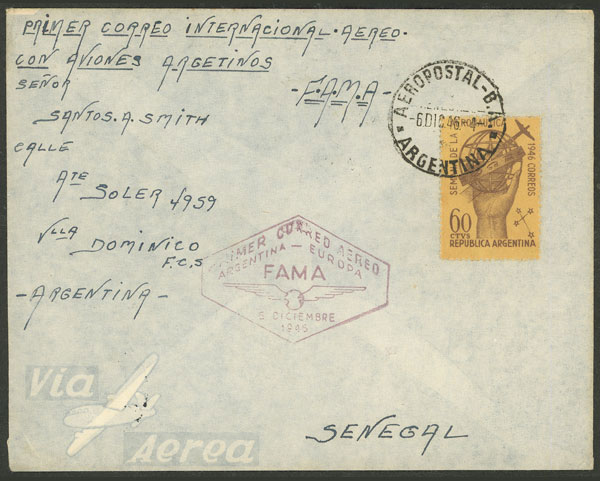 Lot 1030 - Argentina postal history -  Guillermo Jalil - Philatino Auction # 2527 ARGENTINA: General auction with material of all periods, including rarities