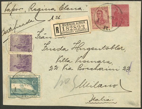 Lot 1010 - Argentina postal history -  Guillermo Jalil - Philatino Auction # 2527 ARGENTINA: General auction with material of all periods, including rarities