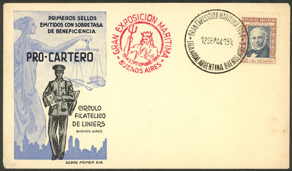 Lot 1024 - Argentina postal history -  Guillermo Jalil - Philatino Auction # 2527 ARGENTINA: General auction with material of all periods, including rarities
