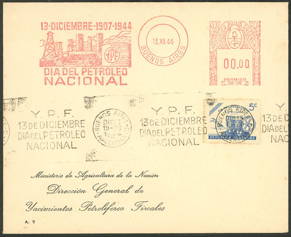 Lot 1026 - Argentina postal history -  Guillermo Jalil - Philatino Auction # 2527 ARGENTINA: General auction with material of all periods, including rarities