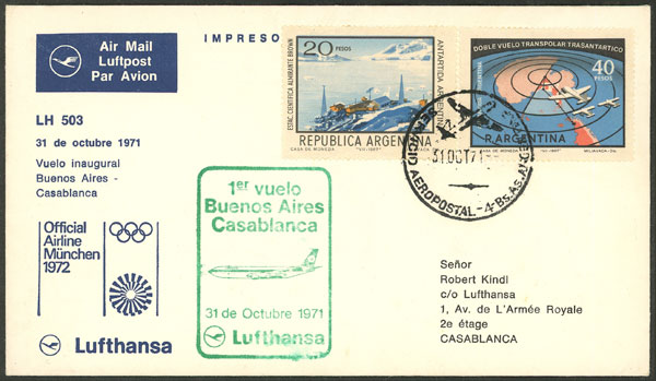 Lot 1054 - Argentina postal history -  Guillermo Jalil - Philatino Auction # 2527 ARGENTINA: General auction with material of all periods, including rarities