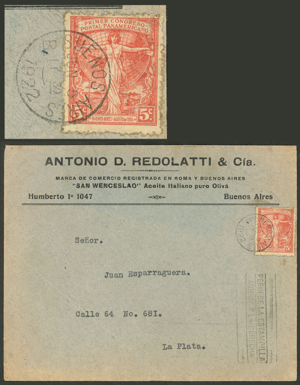 Lot 1016 - Argentina postal history -  Guillermo Jalil - Philatino Auction # 2527 ARGENTINA: General auction with material of all periods, including rarities