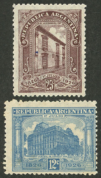 Lot 383 - Argentina general issues -  Guillermo Jalil - Philatino Auction # 2527 ARGENTINA: General auction with material of all periods, including rarities