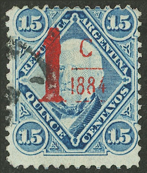 Lot 195 - Argentina general issues -  Guillermo Jalil - Philatino Auction # 2527 ARGENTINA: General auction with material of all periods, including rarities