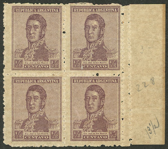 Lot 341 - Argentina general issues -  Guillermo Jalil - Philatino Auction # 2527 ARGENTINA: General auction with material of all periods, including rarities