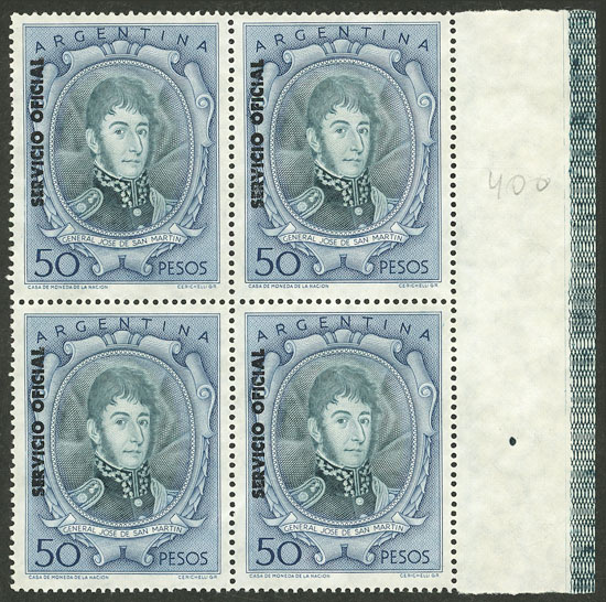 Lot 915 - Argentina official stamps - Guillermo Jalil - Philatino Auction # 2527 ARGENTINA: General auction with material of all periods, including rarities Lot 915 - Argentina official stamps - Guillermo Jalil - Philatino Auction # 2527 ARGENTINA: General auction with material of all periods, including rarities