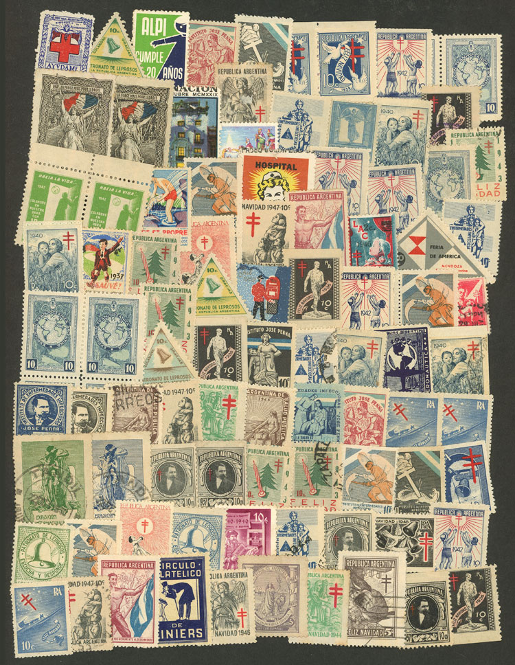 Lot 1105 - Argentina cinderellas -  Guillermo Jalil - Philatino Auction # 2527 ARGENTINA: General auction with material of all periods, including rarities