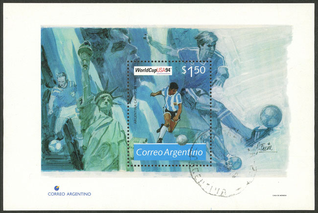 Lot 837 - Argentina souvenir sheets -  Guillermo Jalil - Philatino Auction # 2527 ARGENTINA: General auction with material of all periods, including rarities