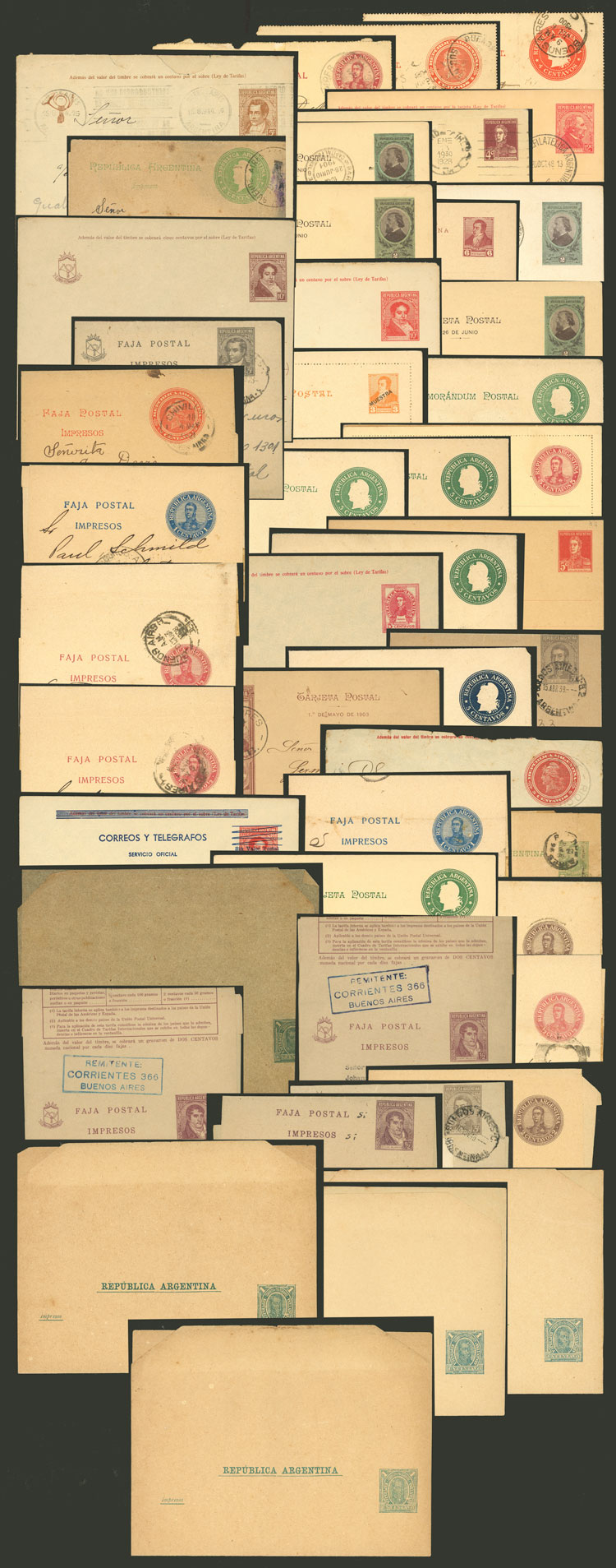 Lot 1005 - Argentina Postal stationery -  Guillermo Jalil - Philatino Auction # 2527 ARGENTINA: General auction with material of all periods, including rarities