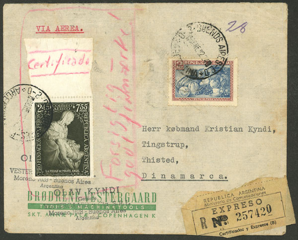 Lot 1038 - Argentina postal history -  Guillermo Jalil - Philatino Auction # 2527 ARGENTINA: General auction with material of all periods, including rarities
