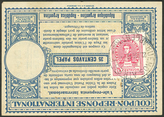 Lot 1032 - Argentina postal history -  Guillermo Jalil - Philatino Auction # 2527 ARGENTINA: General auction with material of all periods, including rarities