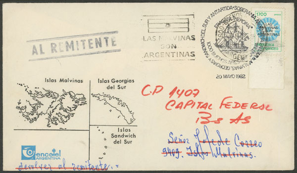 Lot 1061 - Argentina postal history -  Guillermo Jalil - Philatino Auction # 2527 ARGENTINA: General auction with material of all periods, including rarities