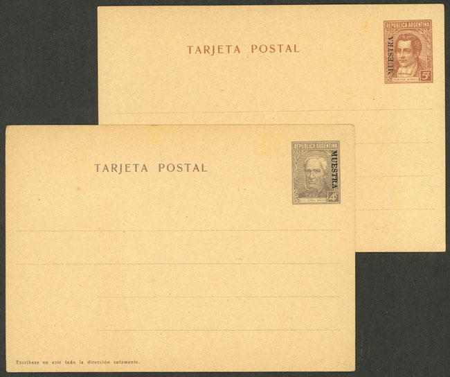 Lot 999 - Argentina Postal stationery -  Guillermo Jalil - Philatino Auction # 2527 ARGENTINA: General auction with material of all periods, including rarities
