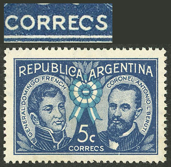 Lot 494 - Argentina general issues -  Guillermo Jalil - Philatino Auction # 2527 ARGENTINA: General auction with material of all periods, including rarities