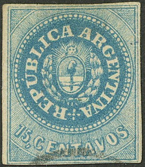 Lot 64 - Argentina escuditos -  Guillermo Jalil - Philatino Auction # 2527 ARGENTINA: General auction with material of all periods, including rarities