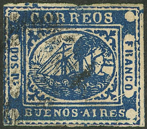 Lot 24 - Argentina BARQUITO -  Guillermo Jalil - Philatino Auction # 2527 ARGENTINA: General auction with material of all periods, including rarities