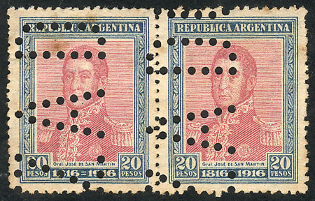 Lot 333 - Argentina general issues -  Guillermo Jalil - Philatino Auction # 2527 ARGENTINA: General auction with material of all periods, including rarities