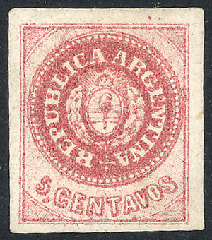 Lot 70 - Argentina escuditos -  Guillermo Jalil - Philatino Auction # 2527 ARGENTINA: General auction with material of all periods, including rarities