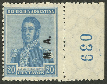 Lot 126 - Argentina official stamps - Guillermo Jalil - Philatino Auction # 2528 ARGENTINA: Auction of a fine collection! Lot 126 - Argentina official stamps - Guillermo Jalil - Philatino Auction # 2528 ARGENTINA: Auction of a fine collection!