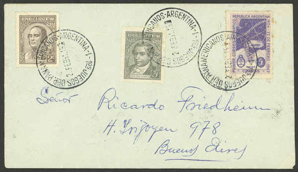 Lot 996 - Argentina postal history - Guillermo Jalil - Philatino Auction # 2538 ARGENTINA: “Clearance” auction with very low starts and many interesting lots! Lot 996 - Argentina postal history - Guillermo Jalil - Philatino Auction # 2538 ARGENTINA: “Clearance” auction with very low starts and many interesting lots!