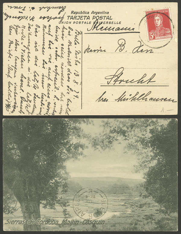 Lot 969 - Argentina postal history - Guillermo Jalil - Philatino Auction # 2538 ARGENTINA: “Clearance” auction with very low starts and many interesting lots! Lot 969 - Argentina postal history - Guillermo Jalil - Philatino Auction # 2538 ARGENTINA: “Clearance” auction with very low starts and many interesting lots!