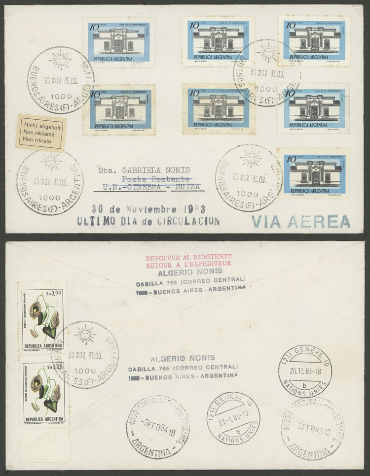 Lot 598 - Argentina general issues -  Guillermo Jalil - Philatino Auction # 2538 ARGENTINA: “Clearance” auction with very low starts and many interesting lots!