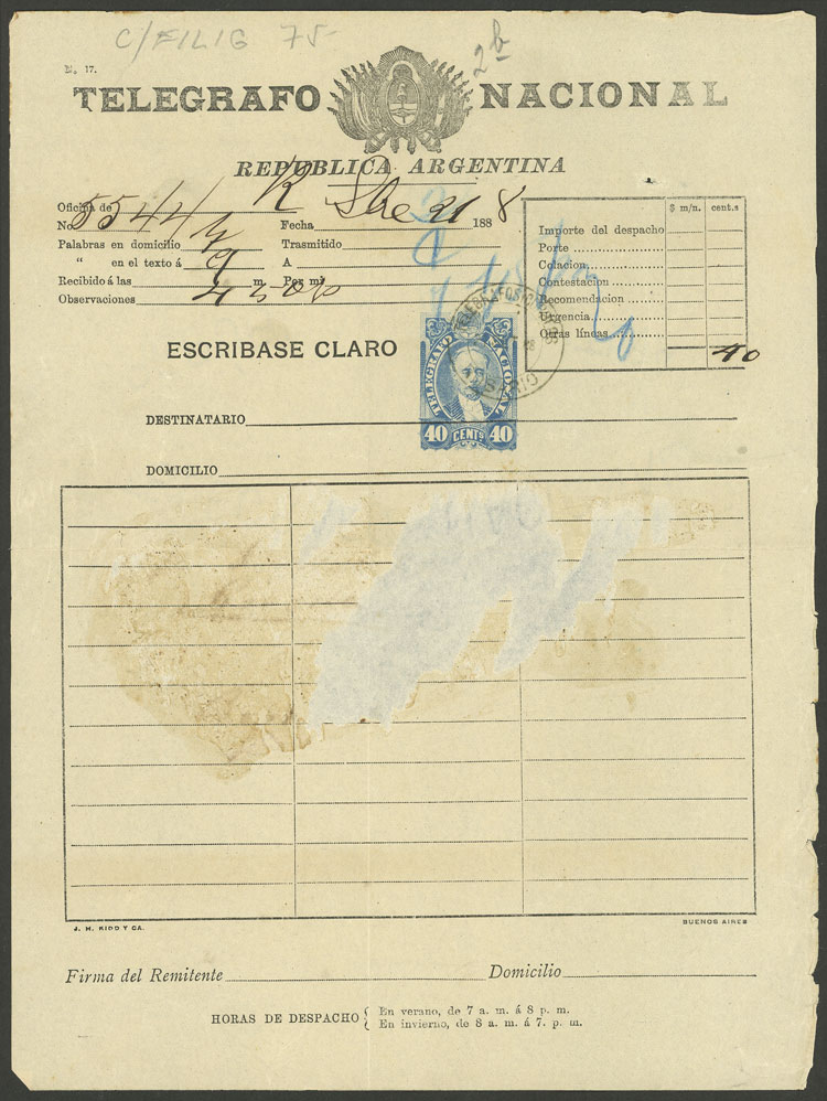 Lot 943 - Argentina Postal stationery - Guillermo Jalil - Philatino Auction # 2538 ARGENTINA: “Clearance” auction with very low starts and many interesting lots! Lot 943 - Argentina Postal stationery - Guillermo Jalil - Philatino Auction # 2538 ARGENTINA: “Clearance” auction with very low starts and many interesting lots!