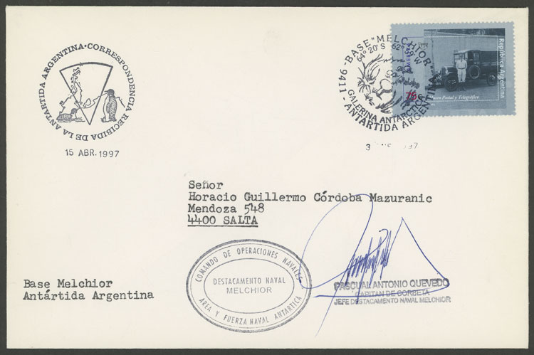 Lot 8 - argentine antarctica postal history - Guillermo Jalil - Philatino Auction # 2538 ARGENTINA: “Clearance” auction with very low starts and many interesting lots! Lot 8 - argentine antarctica postal history - Guillermo Jalil - Philatino Auction # 2538 ARGENTINA: “Clearance” auction with very low starts and many interesting lots!