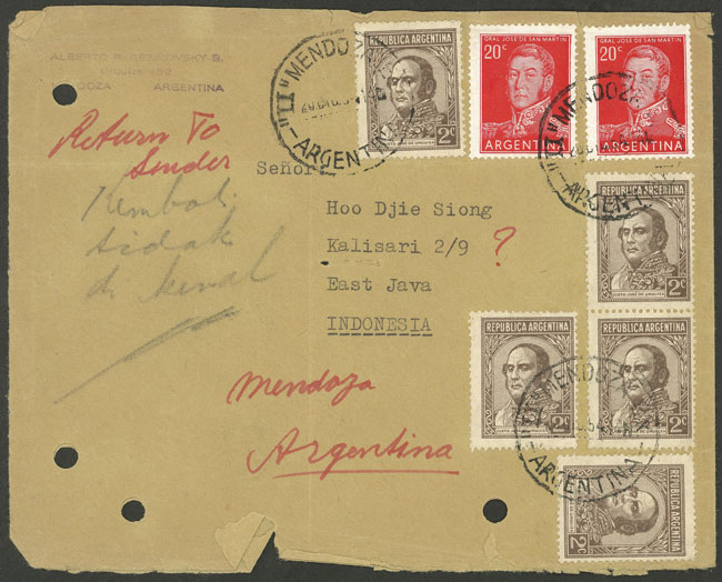 Lot 999 - Argentina postal history - Guillermo Jalil - Philatino Auction # 2538 ARGENTINA: “Clearance” auction with very low starts and many interesting lots! Lot 999 - Argentina postal history - Guillermo Jalil - Philatino Auction # 2538 ARGENTINA: “Clearance” auction with very low starts and many interesting lots!