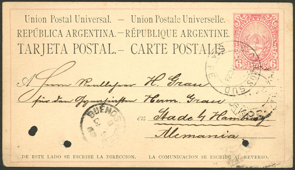 Lot 947 - Argentina postal history - Guillermo Jalil - Philatino Auction # 2538 ARGENTINA: “Clearance” auction with very low starts and many interesting lots! Lot 947 - Argentina postal history - Guillermo Jalil - Philatino Auction # 2538 ARGENTINA: “Clearance” auction with very low starts and many interesting lots!