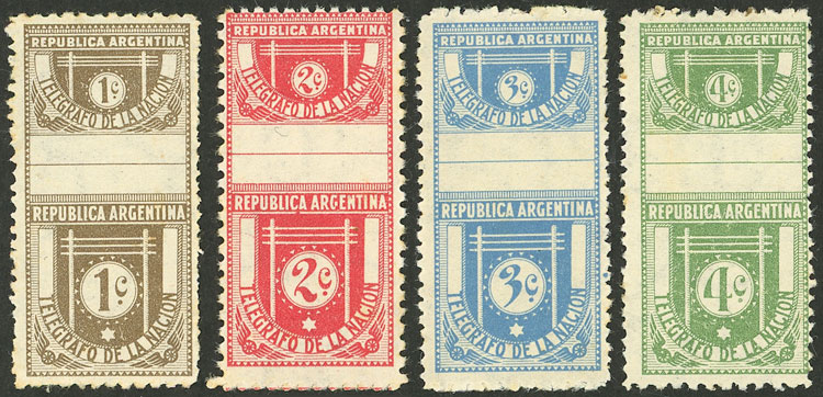 Lot 885 - Argentina telegraph stamps - Guillermo Jalil - Philatino Auction # 2538 ARGENTINA: “Clearance” auction with very low starts and many interesting lots! Lot 885 - Argentina telegraph stamps - Guillermo Jalil - Philatino Auction # 2538 ARGENTINA: “Clearance” auction with very low starts and many interesting lots!