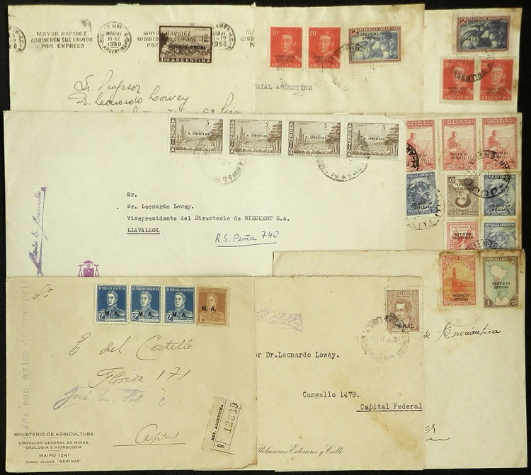 Lot 883 - Argentina official stamps - postal history - Guillermo Jalil - Philatino Auction # 2538 ARGENTINA: “Clearance” auction with very low starts and many interesting lots! Lot 883 - Argentina official stamps - postal history - Guillermo Jalil - Philatino Auction # 2538 ARGENTINA: “Clearance” auction with very low starts and many interesting lots!