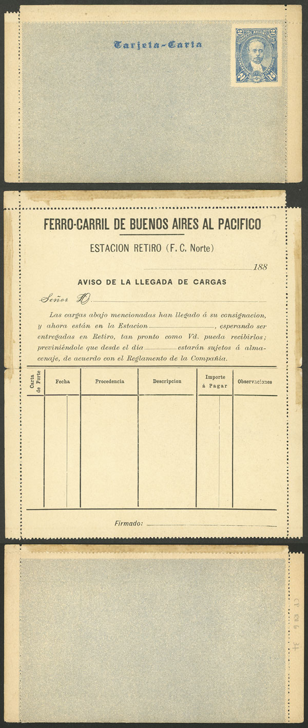 Lot 906 - Argentina Postal stationery - Guillermo Jalil - Philatino Auction # 2538 ARGENTINA: “Clearance” auction with very low starts and many interesting lots! Lot 906 - Argentina Postal stationery - Guillermo Jalil - Philatino Auction # 2538 ARGENTINA: “Clearance” auction with very low starts and many interesting lots!